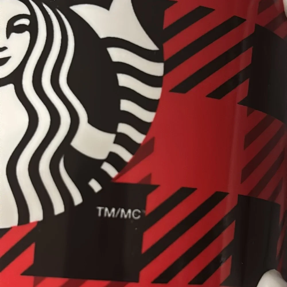 Starbucks 16oz Buffalo Plaid Mermaid Ceramic Mug - Picture 6 of 6